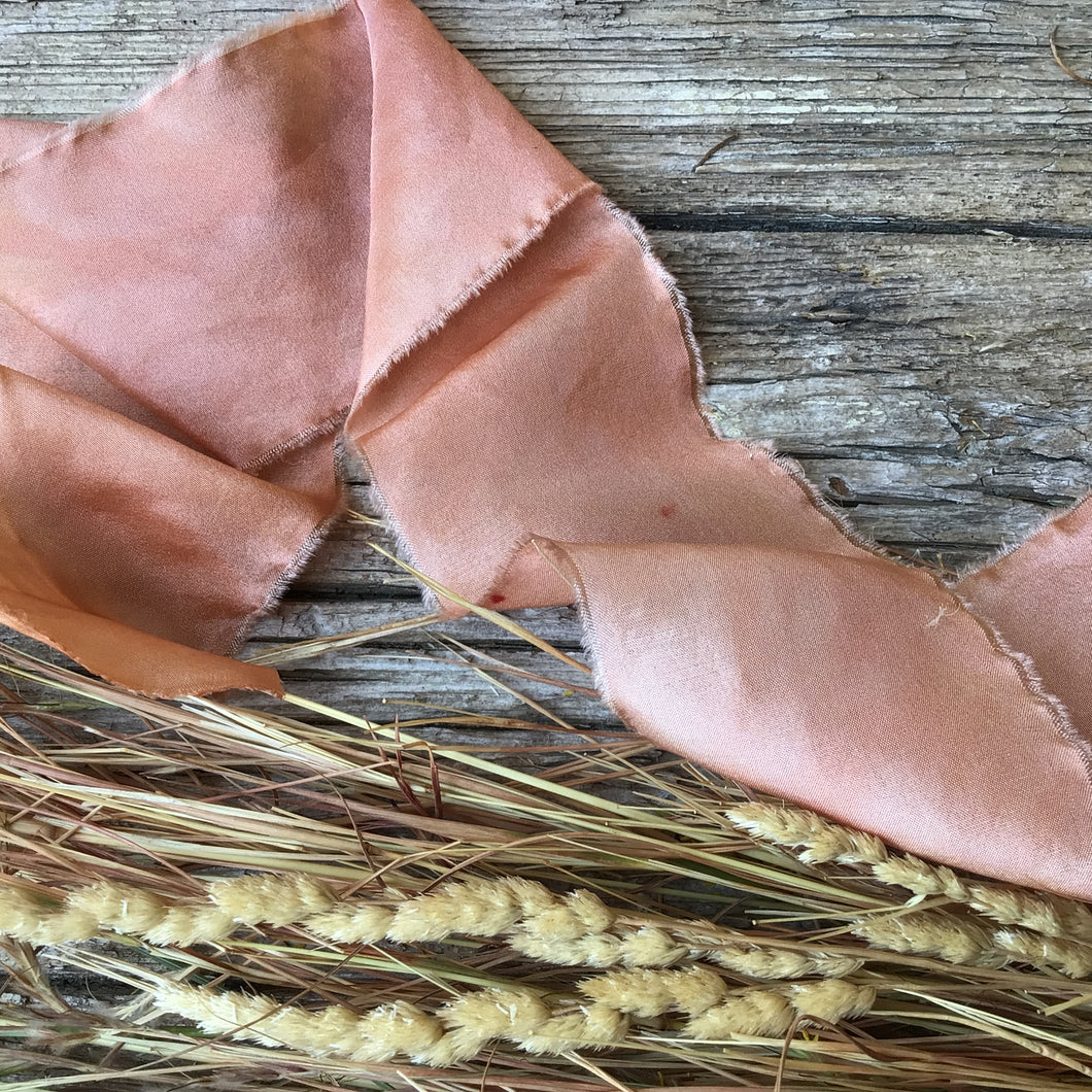 Pale Terracotta Silk Ribbon