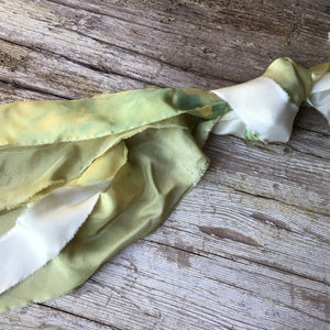 Bunch of Pale Gold & Ivory Silk Ribbons