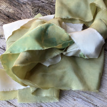 Load image into Gallery viewer, Bunch of Pale Gold &amp; Ivory Silk Ribbons