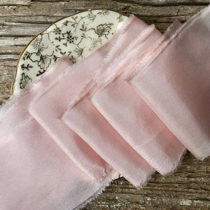 Dusky Pink Silk Ribbons