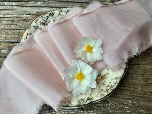 Dusky Pink Silk Ribbons