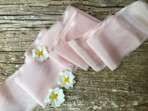 Dusky Pink Silk Ribbons