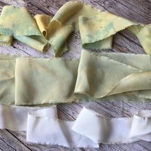 Load image into Gallery viewer, Bunch of Pale Gold &amp; Ivory Silk Ribbons
