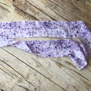 Purple Patterned Silk Ribbon