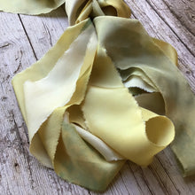 Load image into Gallery viewer, Bunch of Yellow &amp; Green Silk Ribbons