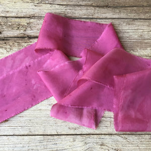 Dark Pink Silk Ribbon